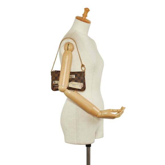 LOUIS VUITTON Brown Leather Pochette Pouch - Picture 10 of 10